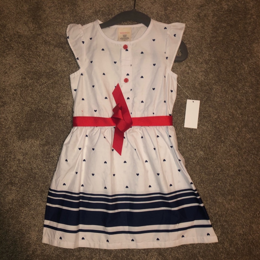 3T & 4T dress NWT red white and blue